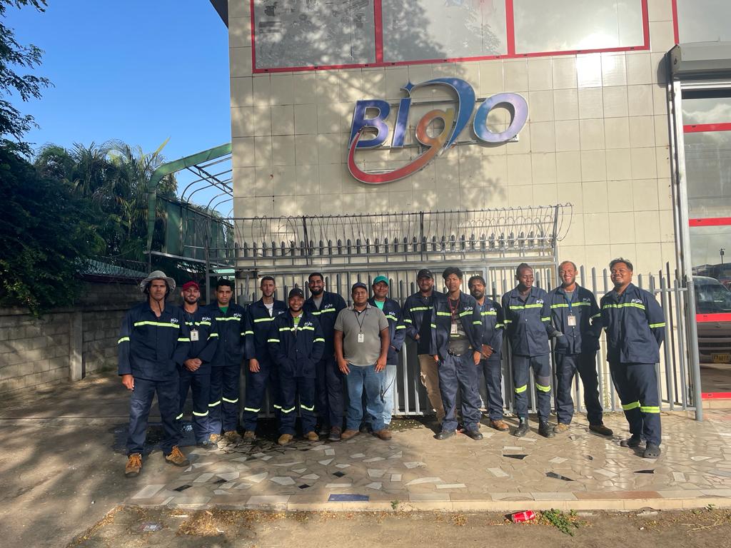 BIGO Technology team in front of the company building